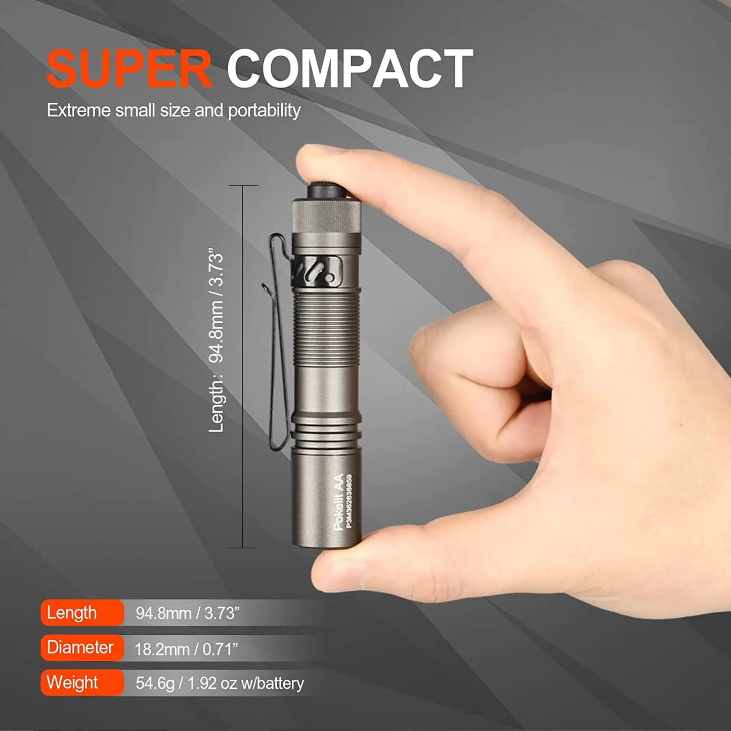 ACEBEAM Pokelit EDC Flashlight 1000 Lumens USB Rechargeable