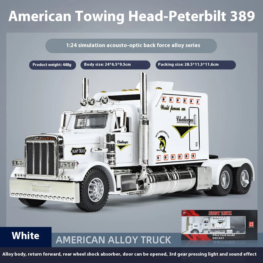 ModelGT Peterbilt 389 Diecast Car Model With Lights and Sound