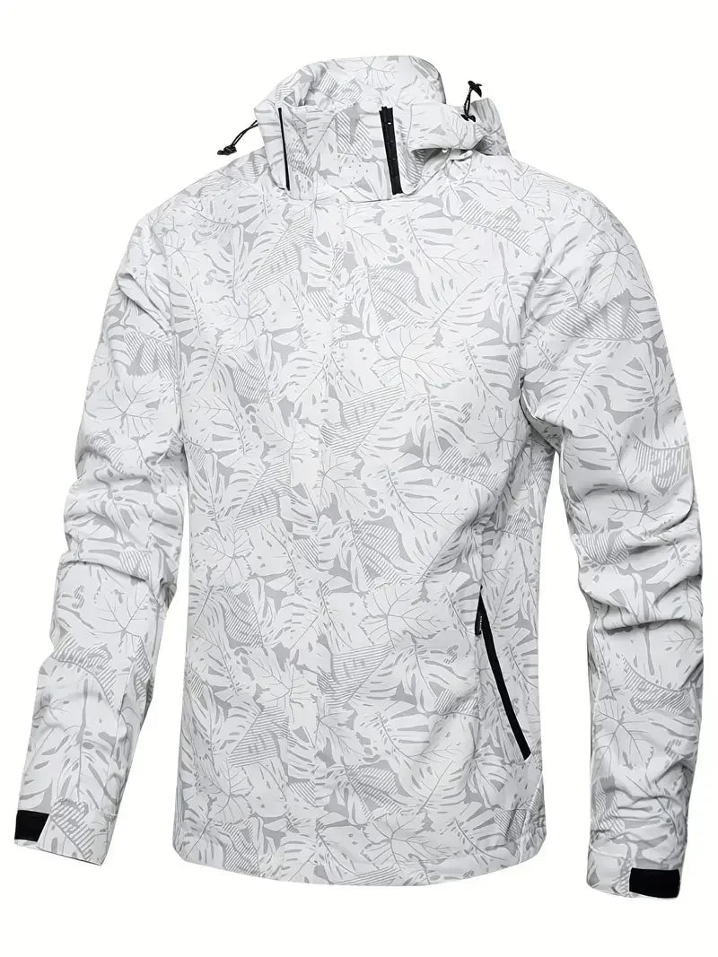 Casual Waterproof Windbreaker Jacket Full Zip Hooded Shell