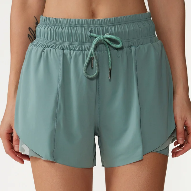 Nylon Breathable Quick Dry Women Running Yoga Shorts