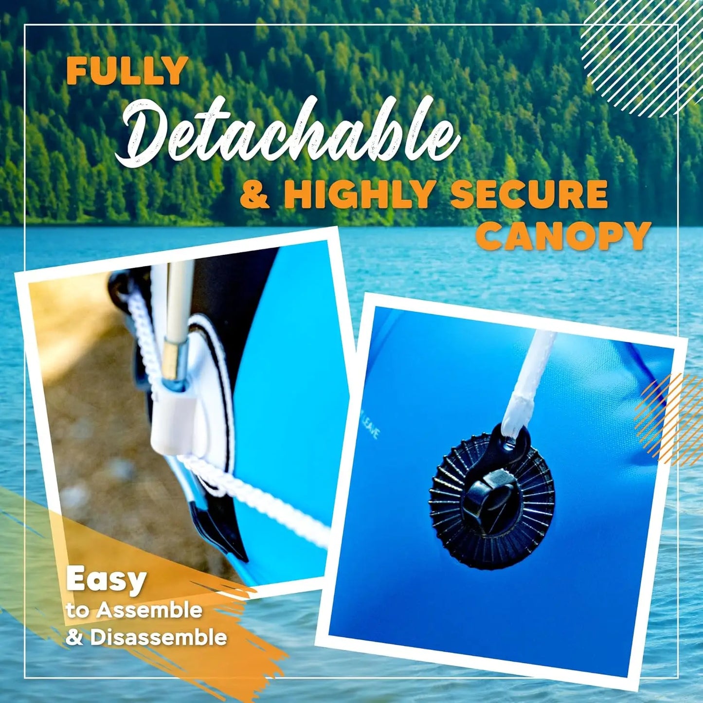 Hignconcerned River Tube Inflatable Water Float With Canopy