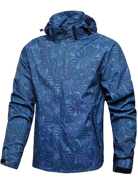 Casual Waterproof Windbreaker Jacket Full Zip Hooded Shell