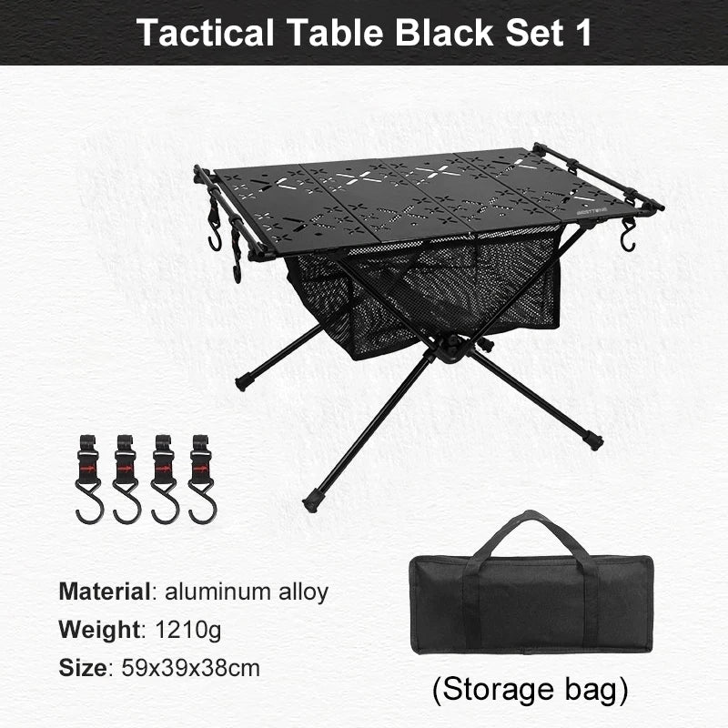 WESTTUNE Folding Camping Table Aluminum Lightweight Portable With Mesh Bag