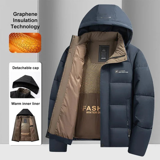 Graphene Warm Windproof Jacket For Men Outdoor Thermal