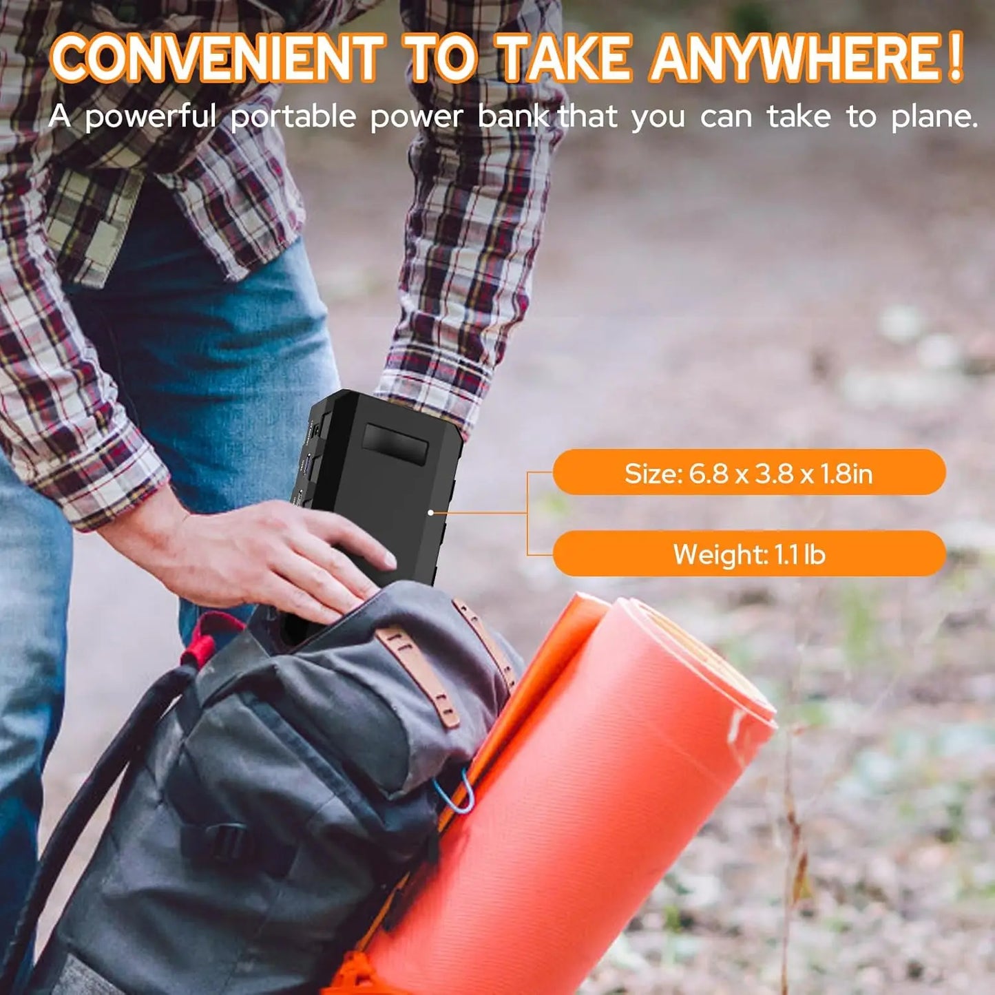 SinKeu Portable Power Station 88Wh 24000mAh AC DC USB QC30