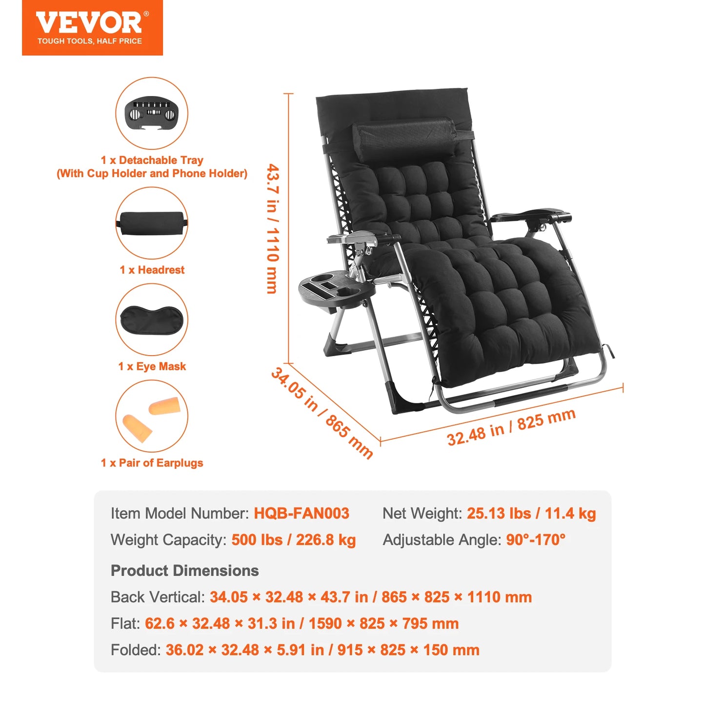 SucceBuy Zero Gravity Chair Recliner With Cupholder