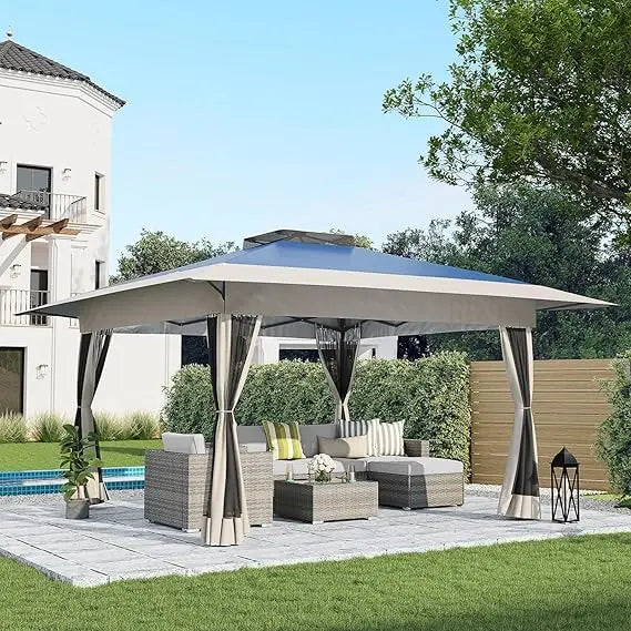 TangXu Pop Up Gazebo Mosquito Netting Outdoor Canopy