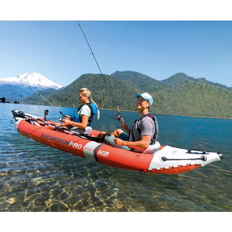 Intex Excursion Pro K2 Inflatable Kayak Set With Paddles