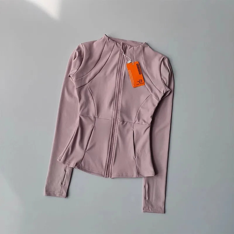 Women's Yoga Jacket Slim Fit Quick Dry Running Long Sleeve