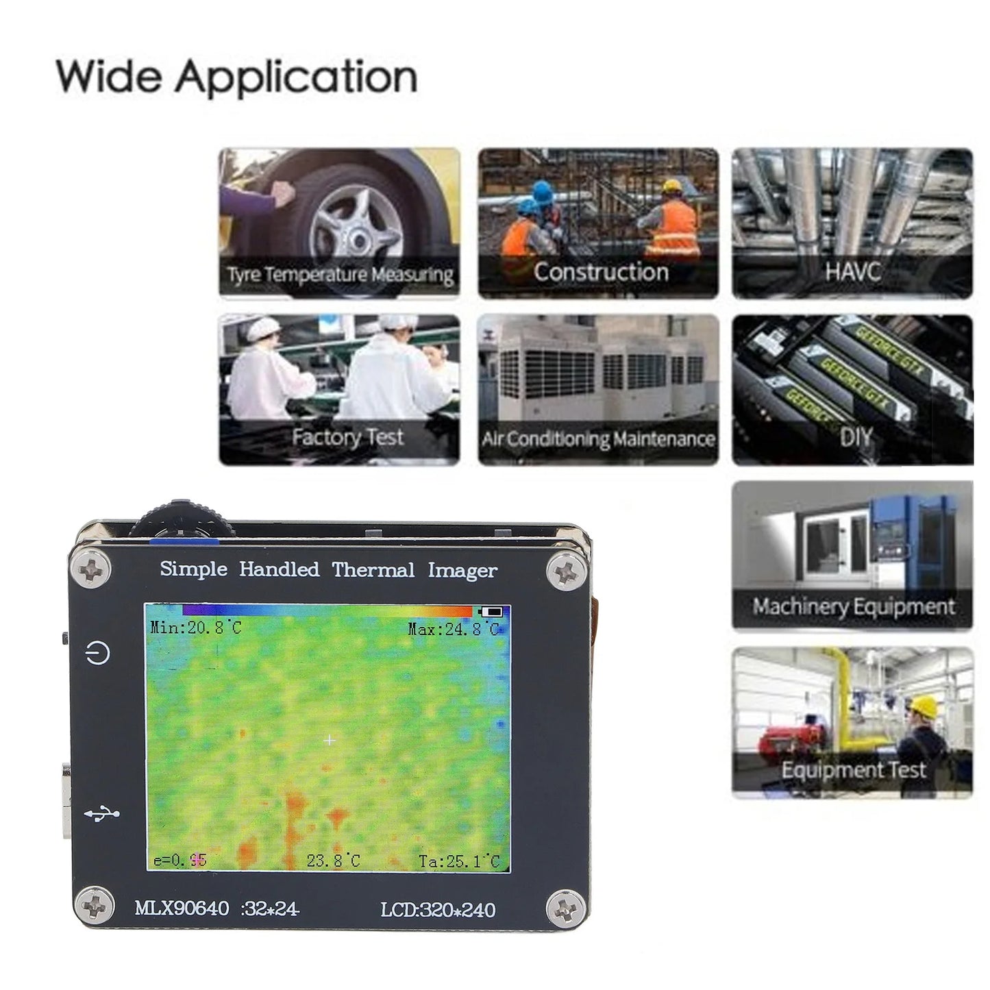 Thermal Imaging Camera 300C Portable Handheld Data Link