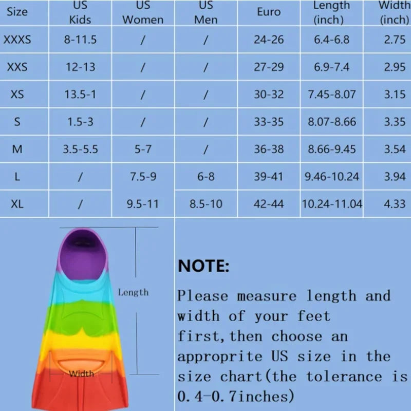 XMSJ Silicone Swim Fins For Beginners Kids And Adults