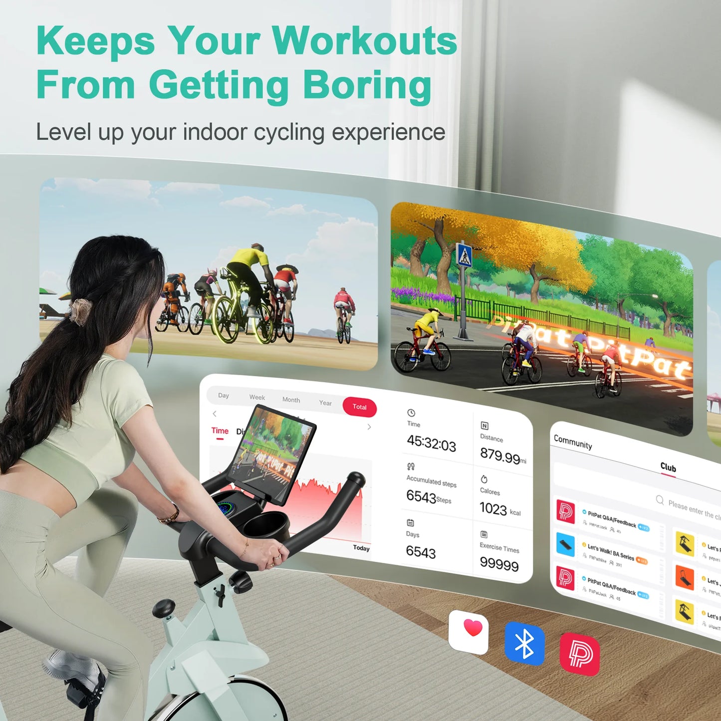 Superun Magnetic Resistance Exercise Bike Low Noise