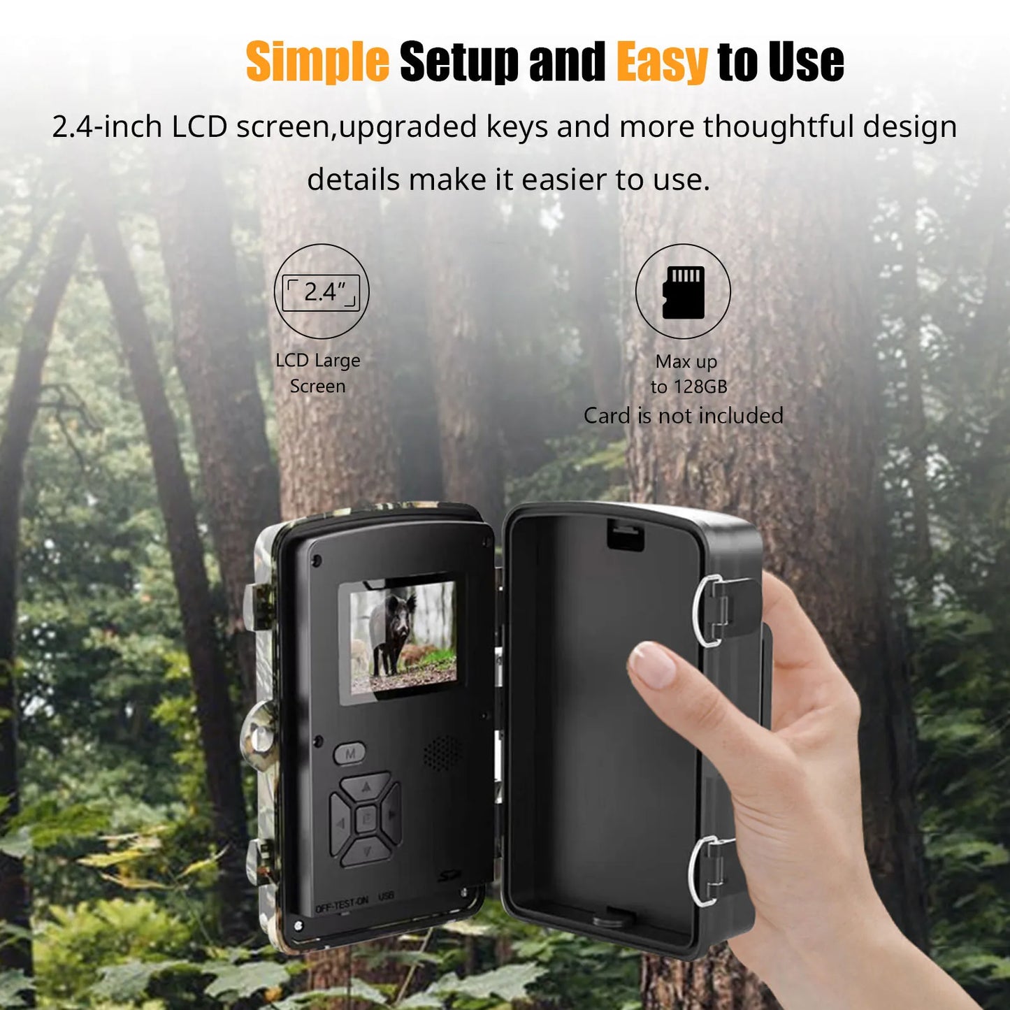 Hilitand 1080P Hunting Trail Camera Infrared Night Vision