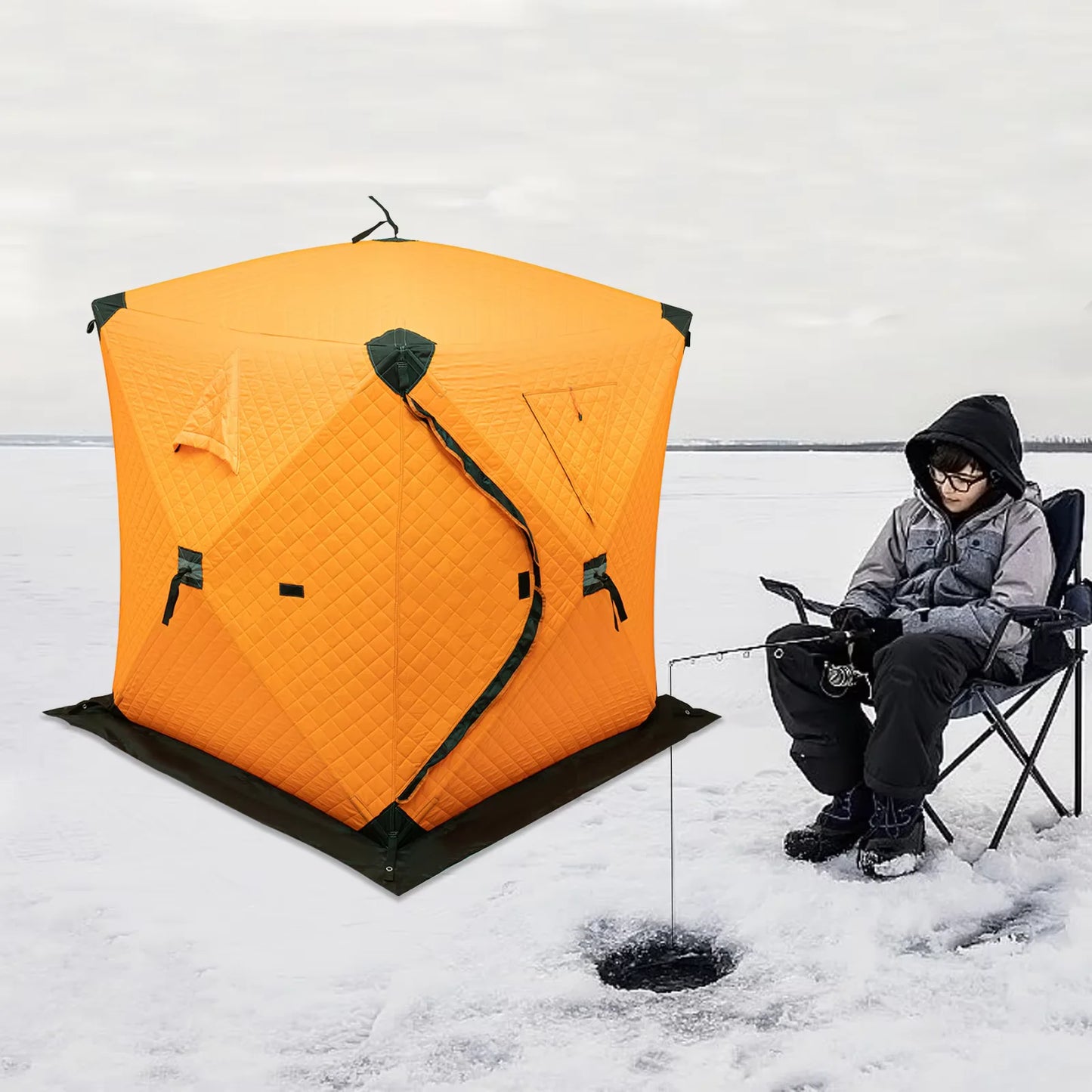 Elite Outdoor Store Insulated Ice Fishing Tent Freestanding