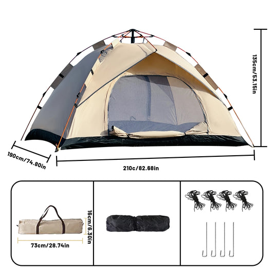 Pakicetus Windproof Camping Tent Easy Setup Family