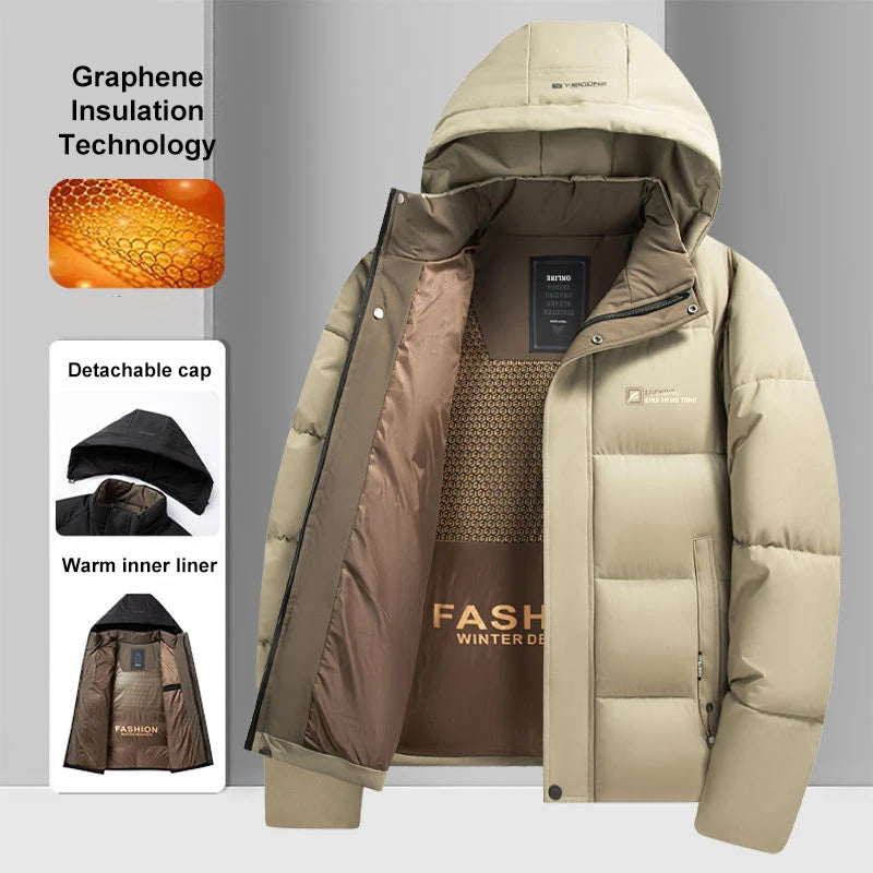 Graphene Warm Windproof Jacket For Men Outdoor Thermal