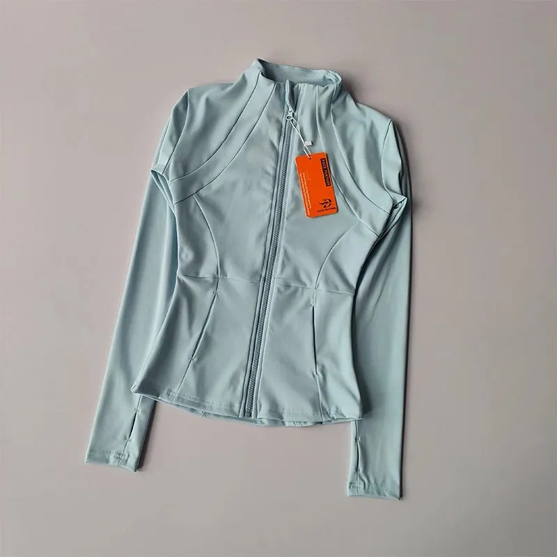 Women's Yoga Jacket Slim Fit Quick Dry Running Long Sleeve