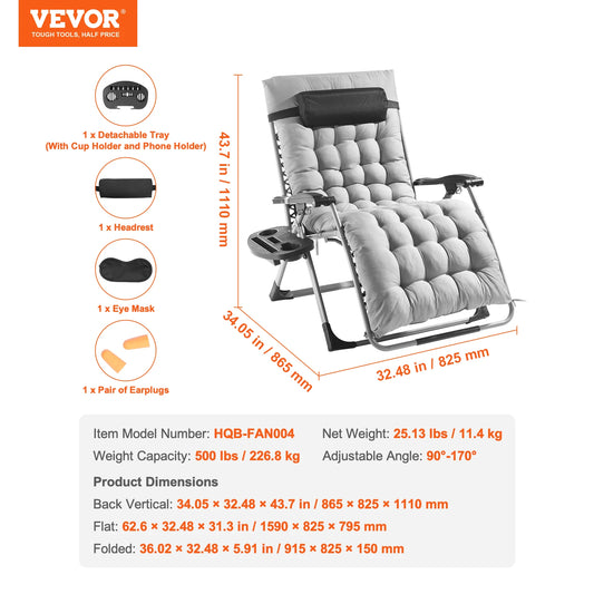 SucceBuy Zero Gravity Chair Recliner With Cupholder