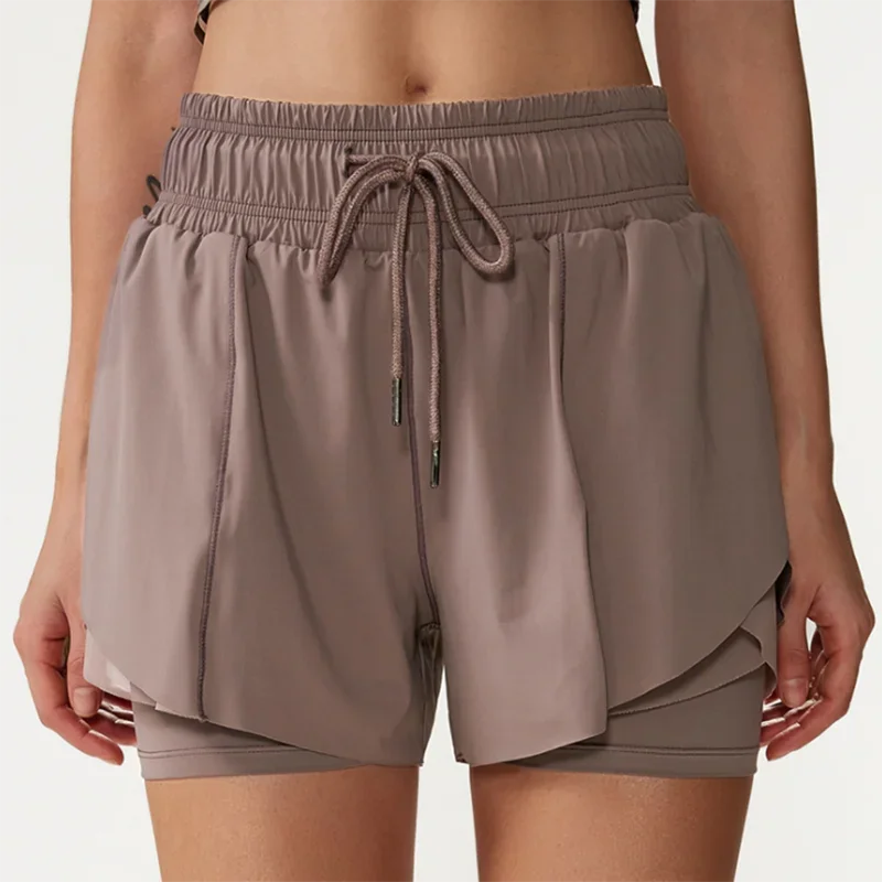 Nylon Breathable Quick Dry Women Running Yoga Shorts