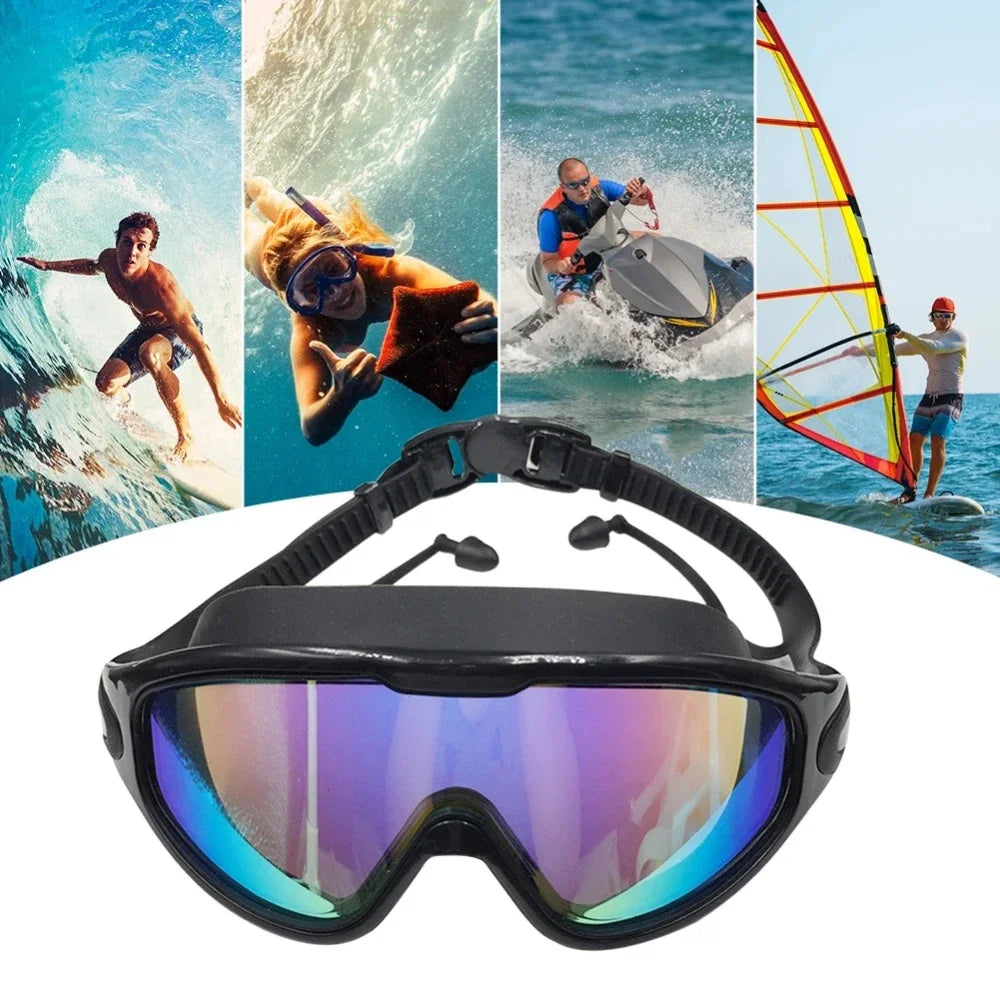 Copozz Adult Electroplated Large Frame Swimming Goggles