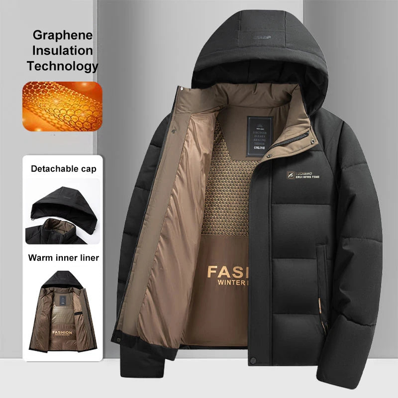 Graphene Warm Windproof Jacket For Men Outdoor Thermal