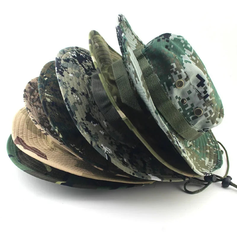 Camouflage Boonie Hat For Men Outdoor Sports Sun Bucket Cap