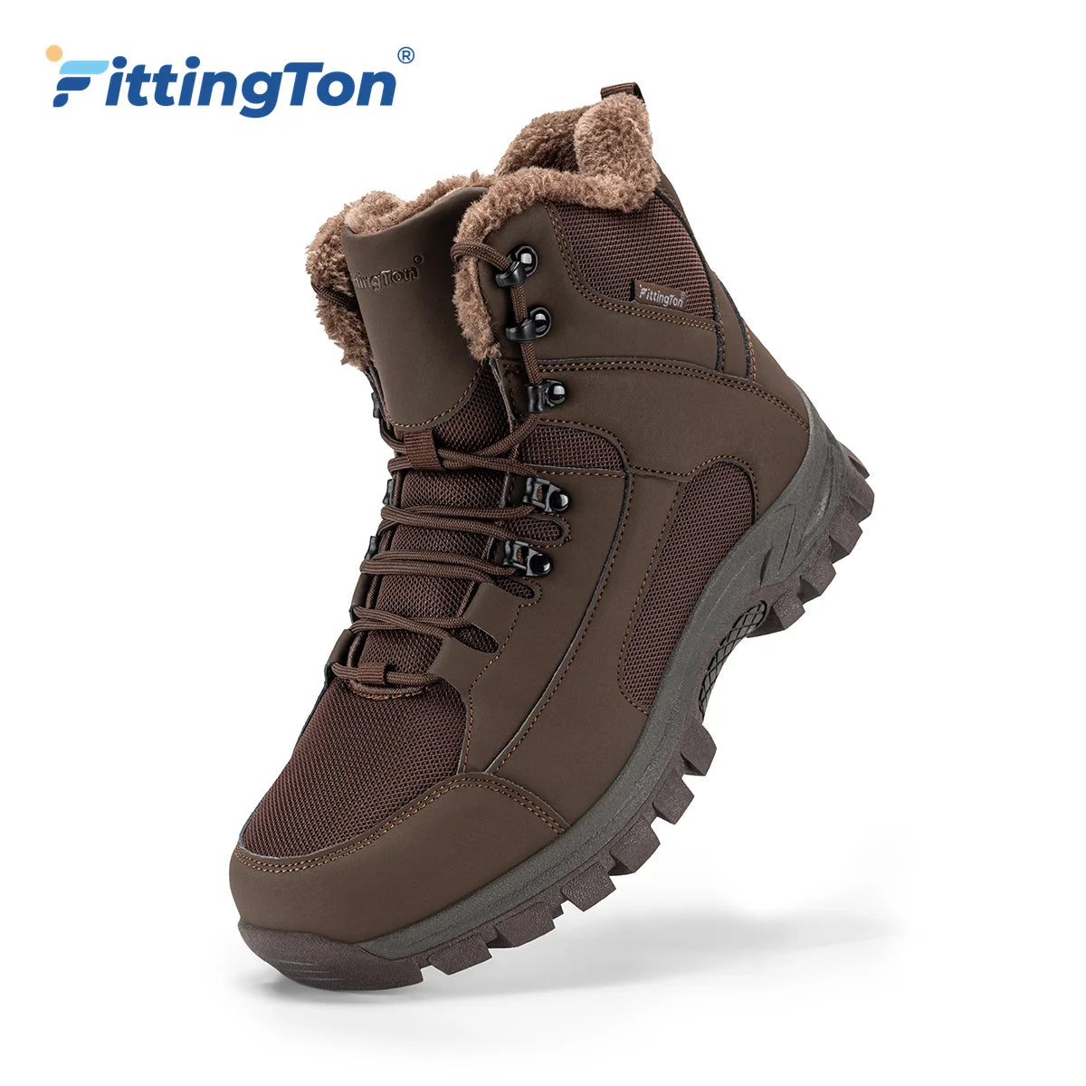 Mens Wide Fit Winter Boots Fur Lined Slip Resistant