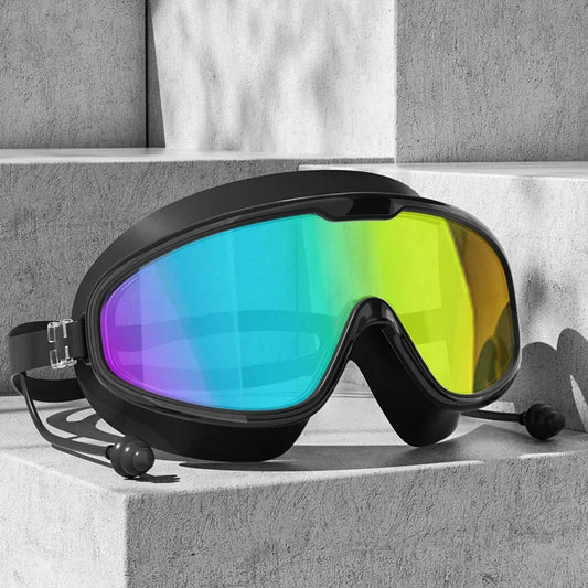 Copozz Adult Electroplated Large Frame Swimming Goggles