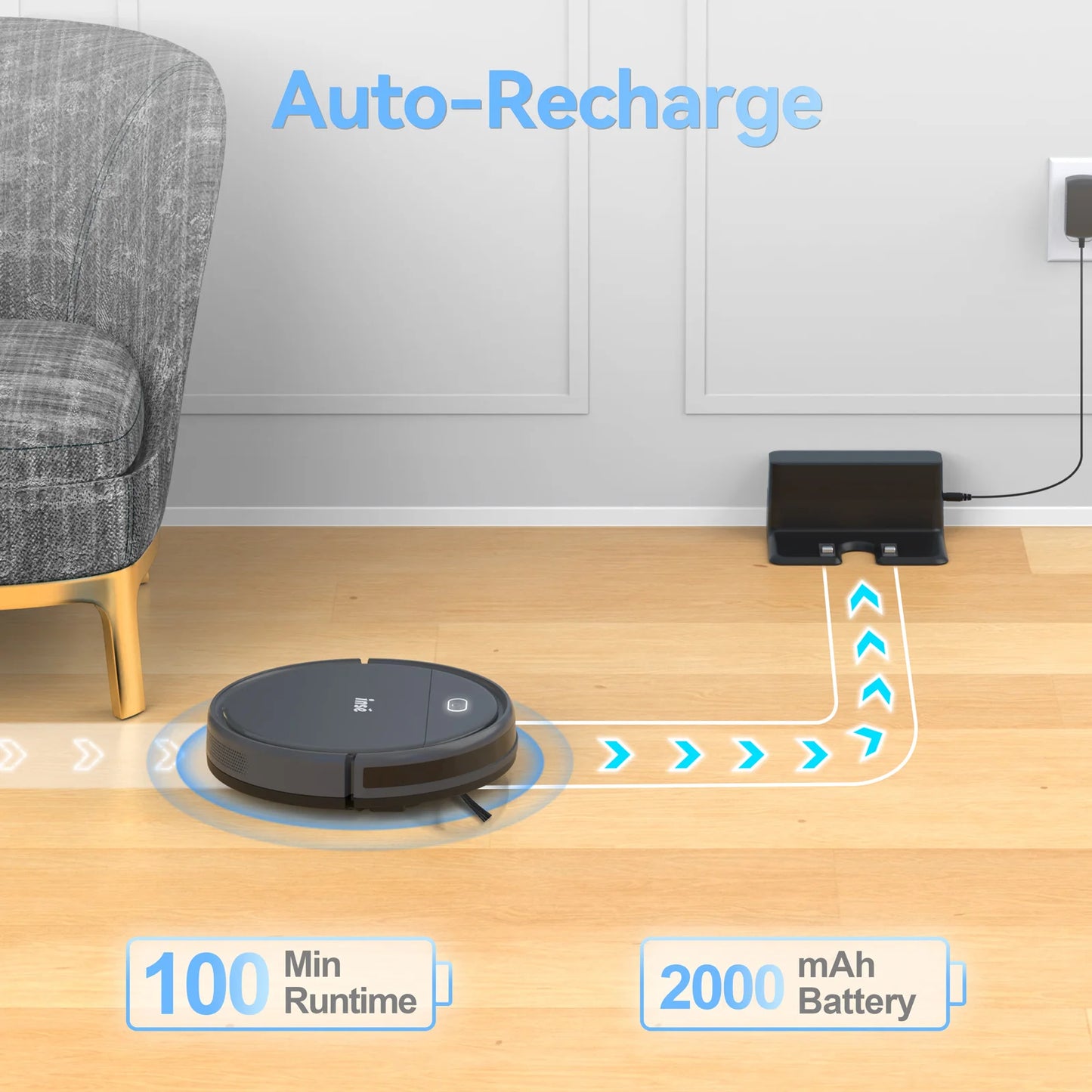 INSE Robot Vacuum Cleaner 3in1 Auto Cleaning Charging