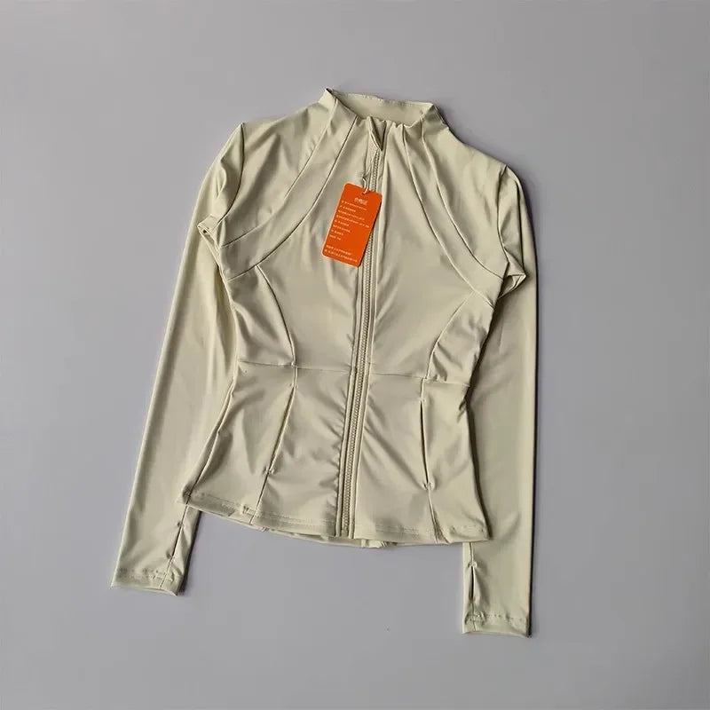 Women's Yoga Jacket Slim Fit Quick Dry Running Long Sleeve