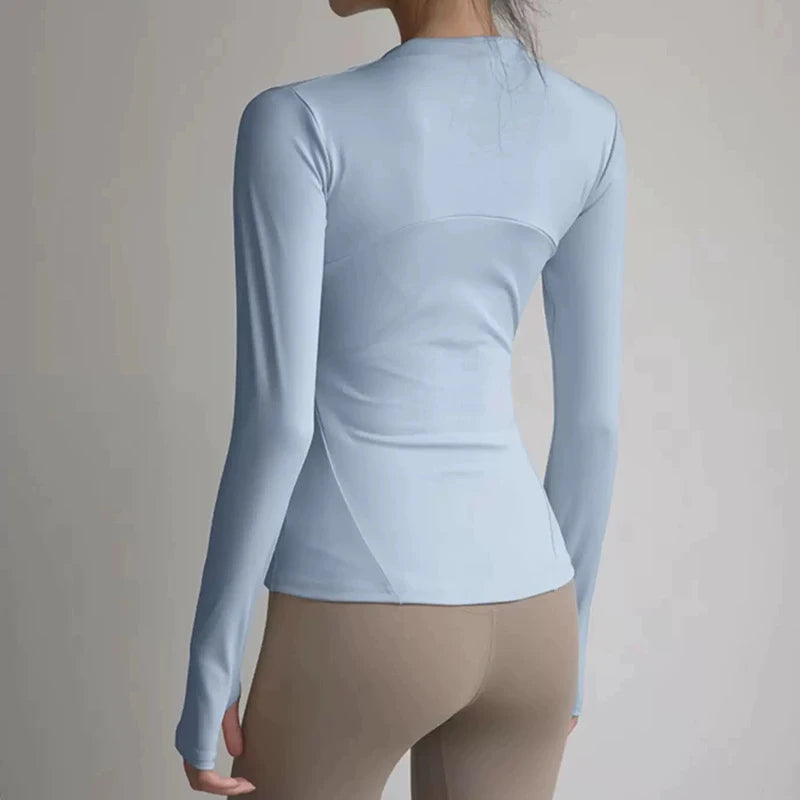 Women's Yoga Jacket Slim Fit Quick Dry Running Long Sleeve