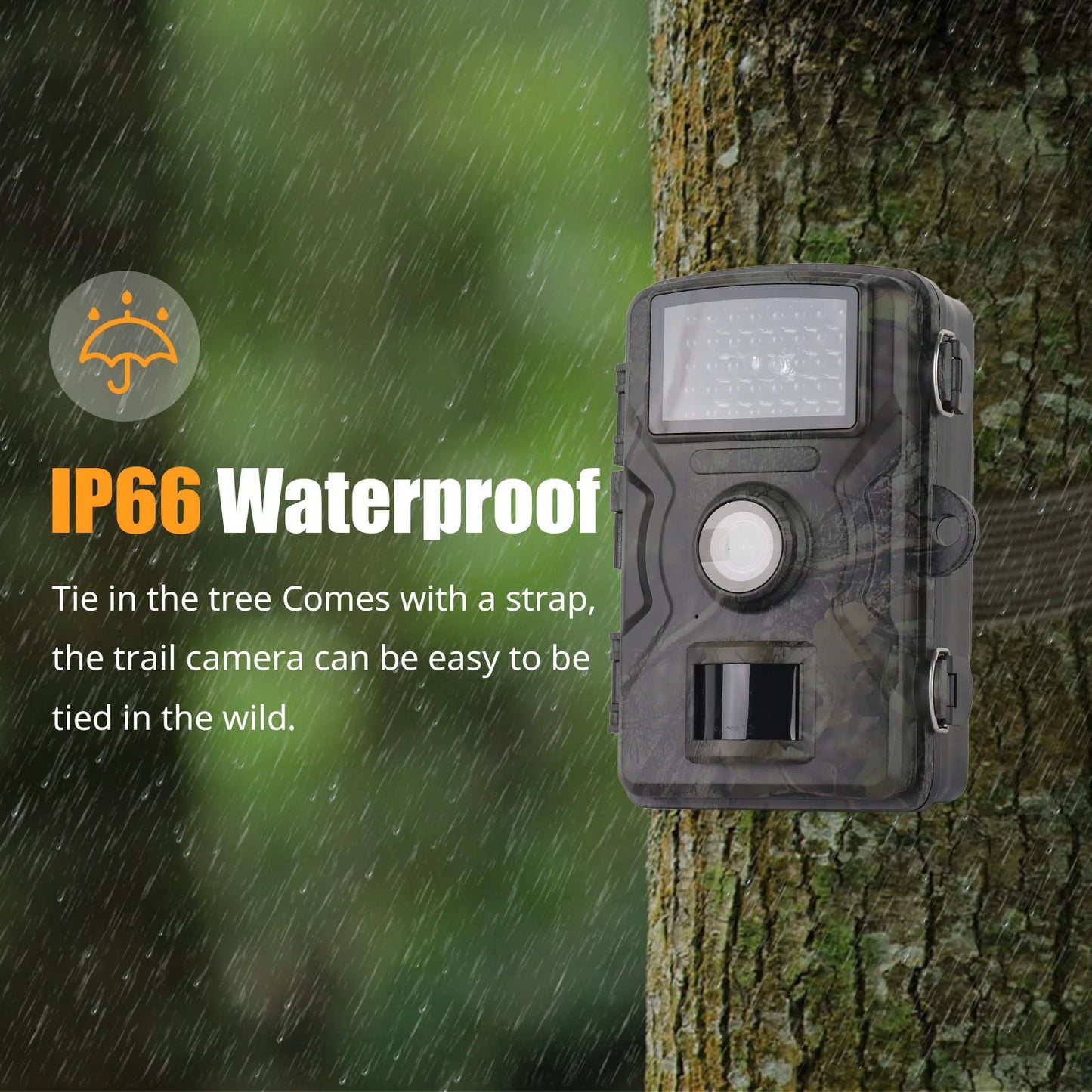 Qiilu 1080P Trail Camera With 16MP Infrared Night Vision
