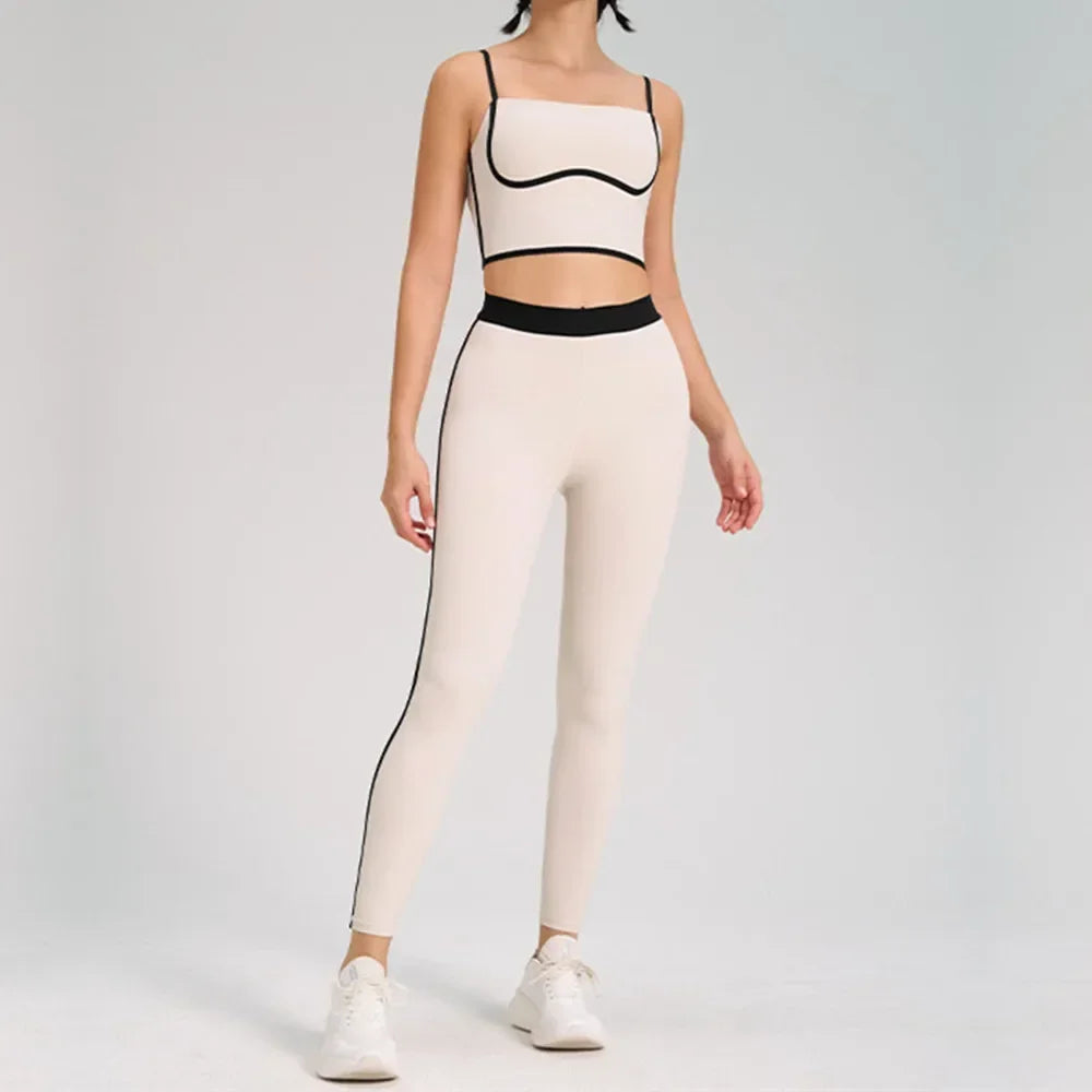 Women Tracksuit Yoga Set With MoistureWicking Bra Sportswear Athletic Performance