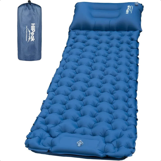 Ultralight Sleeping Pad With Builtin Foot Pump For Camping