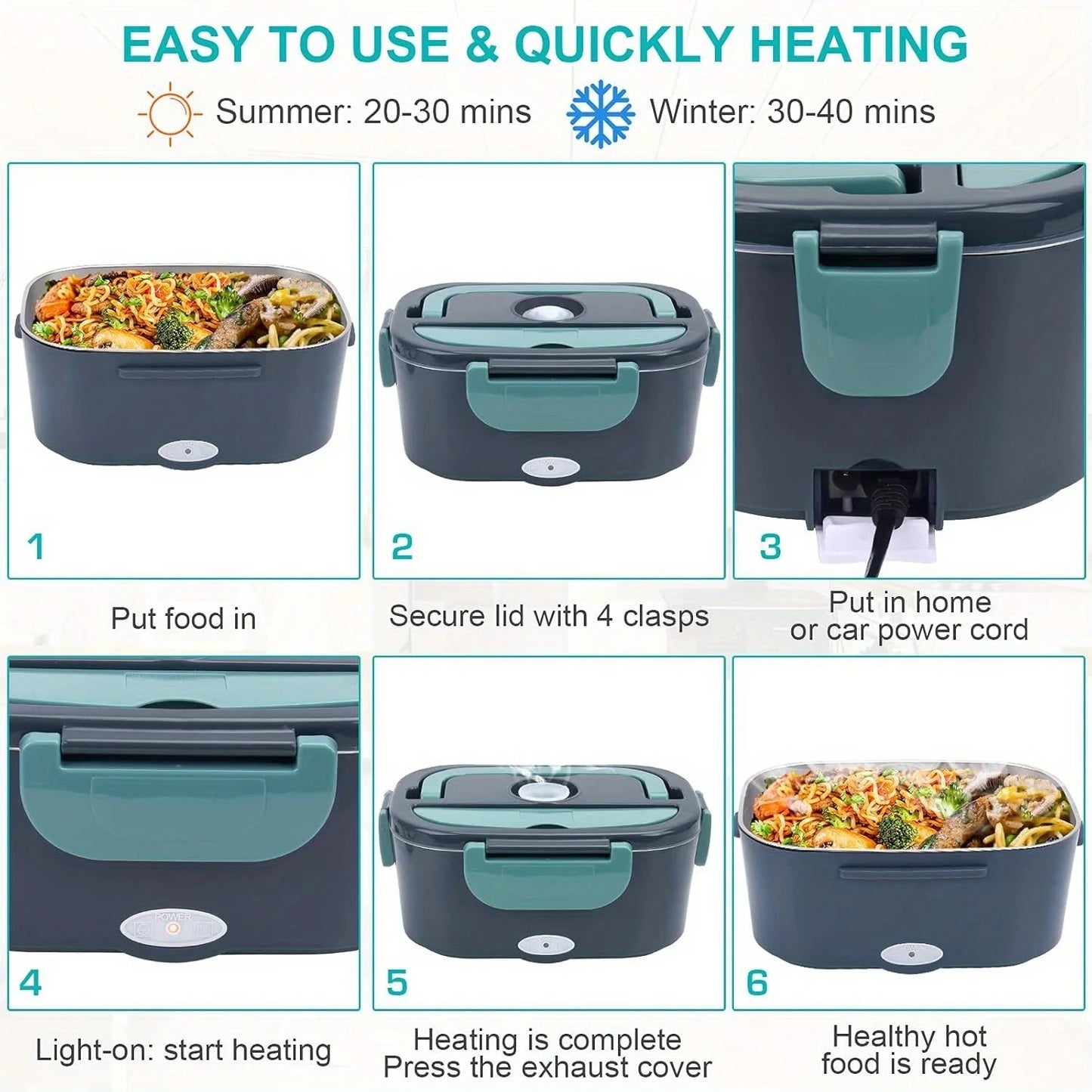DUTRIEUX Electric Lunch Box Warmer Portable Car And Home