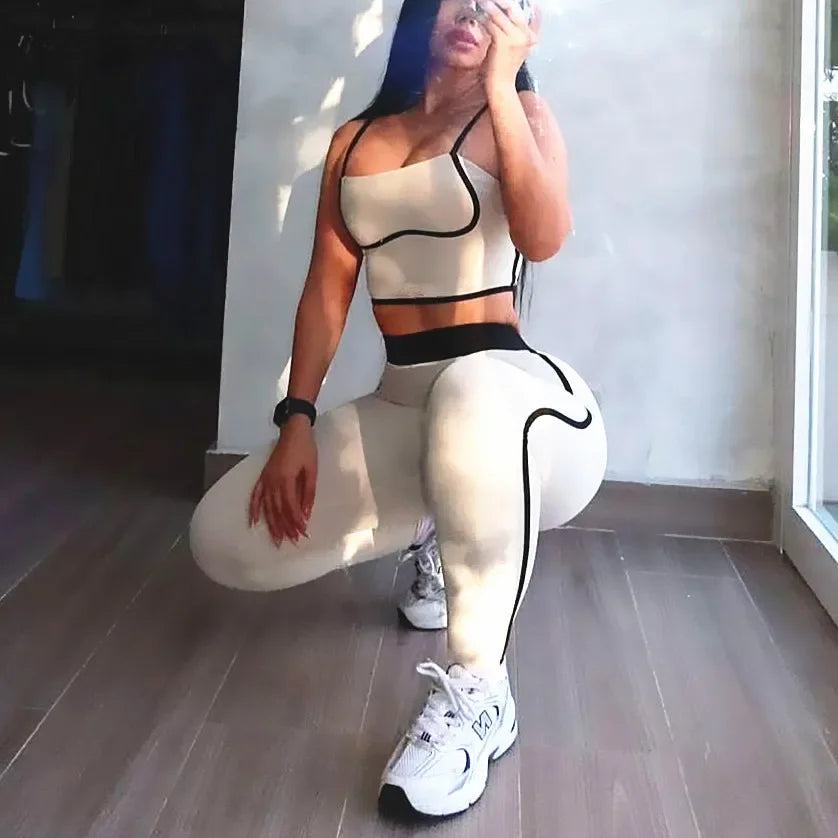 Women Tracksuit Yoga Set With MoistureWicking Bra Sportswear Athletic Performance
