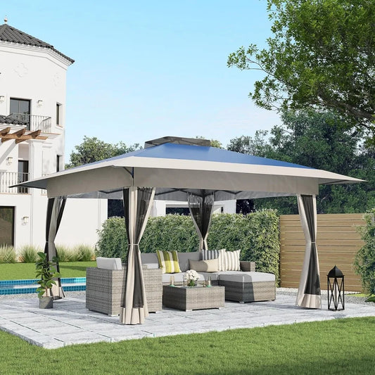 TangXu Pop Up Gazebo Mosquito Netting Outdoor Canopy