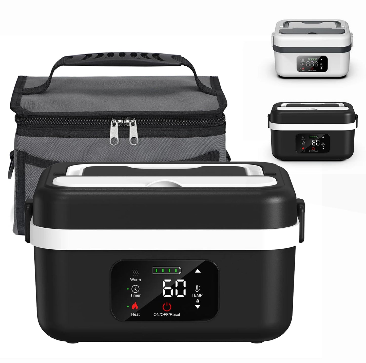Wireless Insulated Lunch Box with 8000mAh Battery 60W Heater