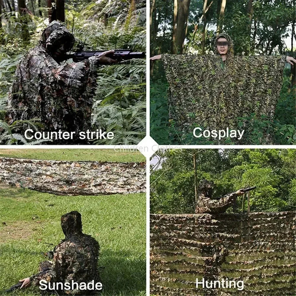 Elite Outdoor Store 3D Maple Leaf Ghillie Suit Poncho