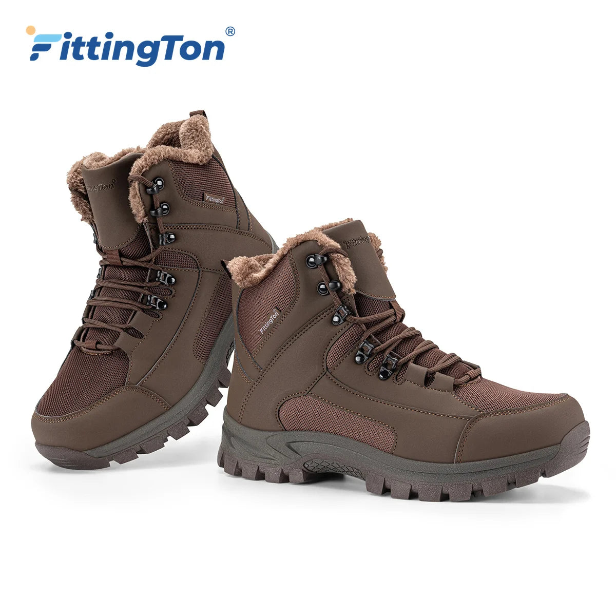 Mens Wide Fit Winter Boots Fur Lined Slip Resistant