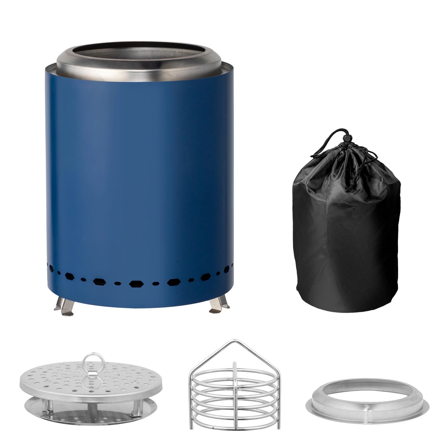 Smokeless Fire Pit Portable Compact Design for Outdoor Use with Lightweight Construction