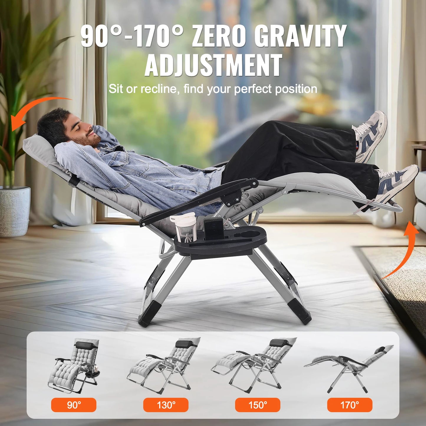 SucceBuy Zero Gravity Chair Recliner With Cupholder
