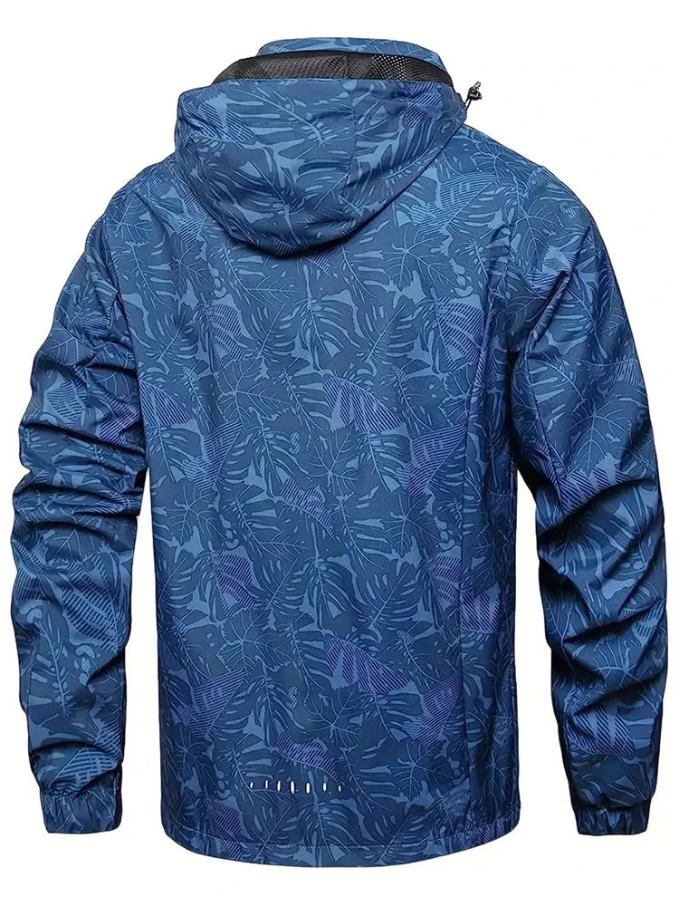 Casual Waterproof Windbreaker Jacket Full Zip Hooded Shell