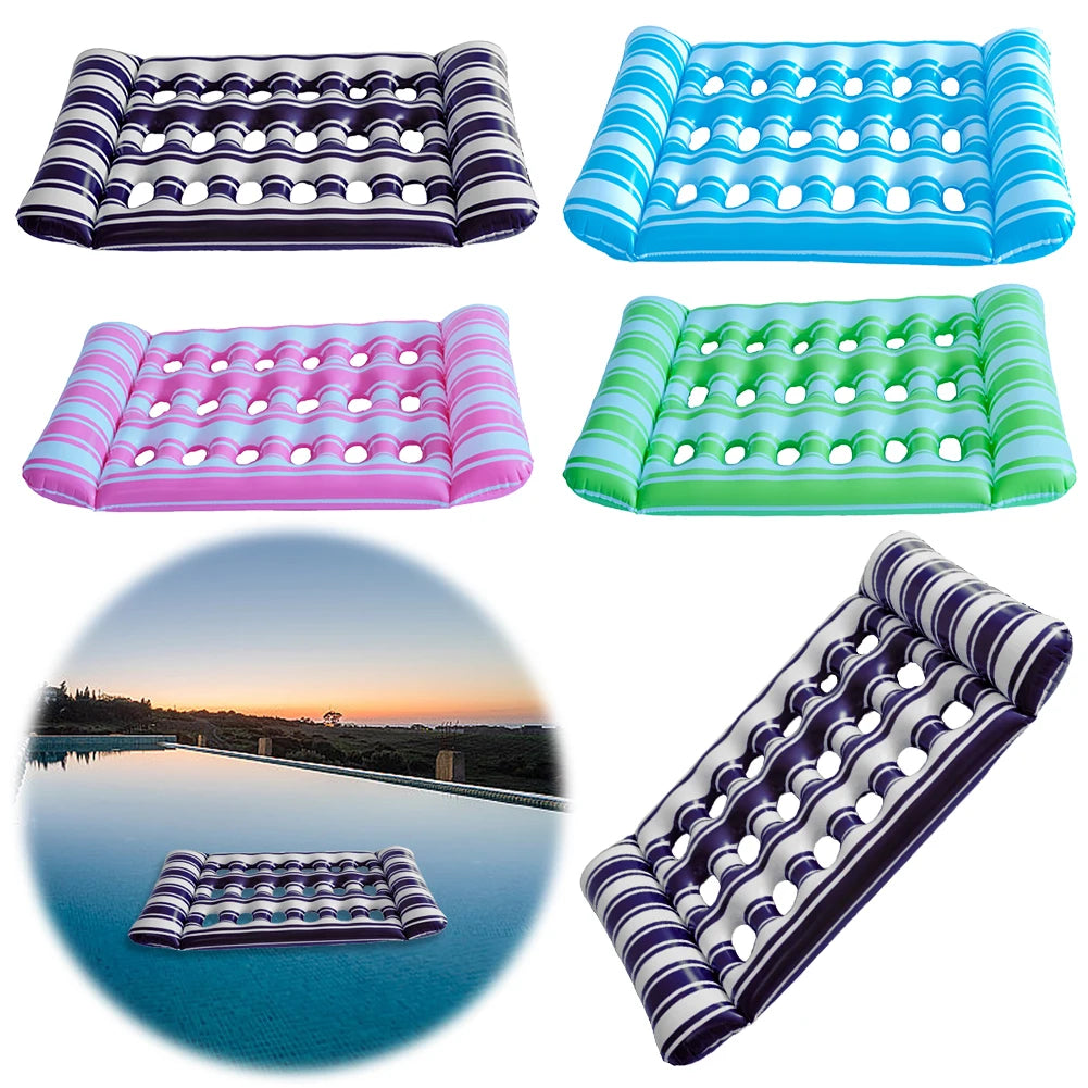 Inflatable Water Sleeping Bed Lounger Pool Float Outdoor