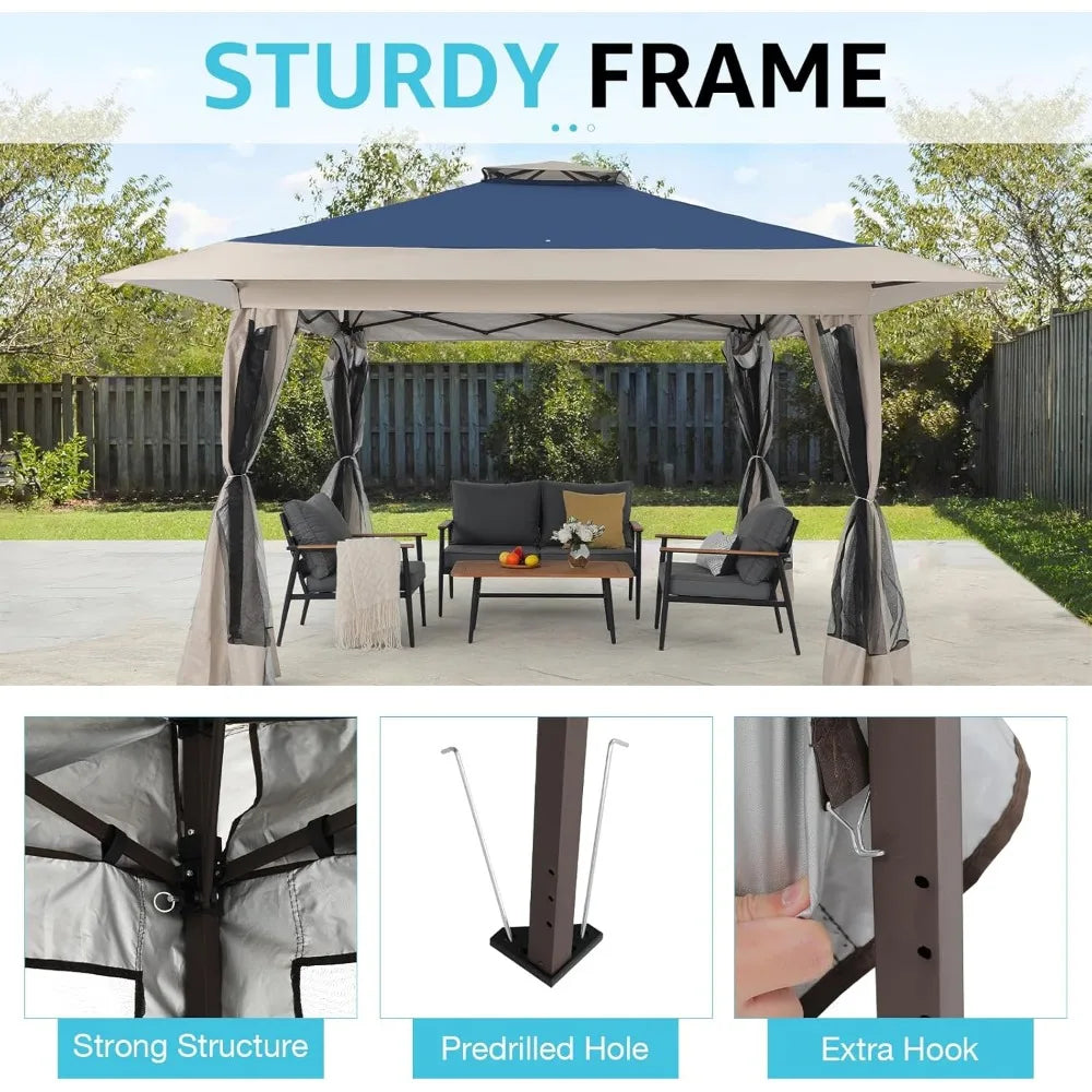 TangXu Pop Up Gazebo Mosquito Netting Outdoor Canopy