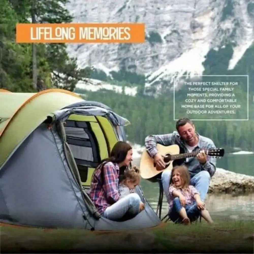 Pop Up Camping Tent With Two Doors UPF50 Plus Waterproof