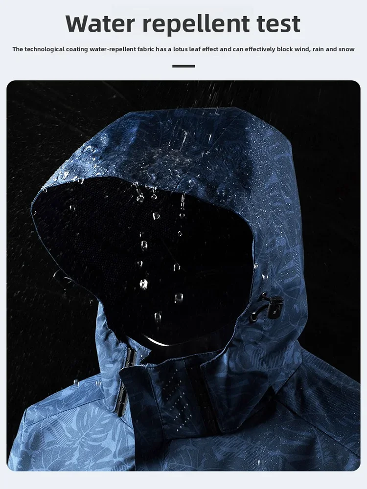 Casual Waterproof Windbreaker Jacket Full Zip Hooded Shell
