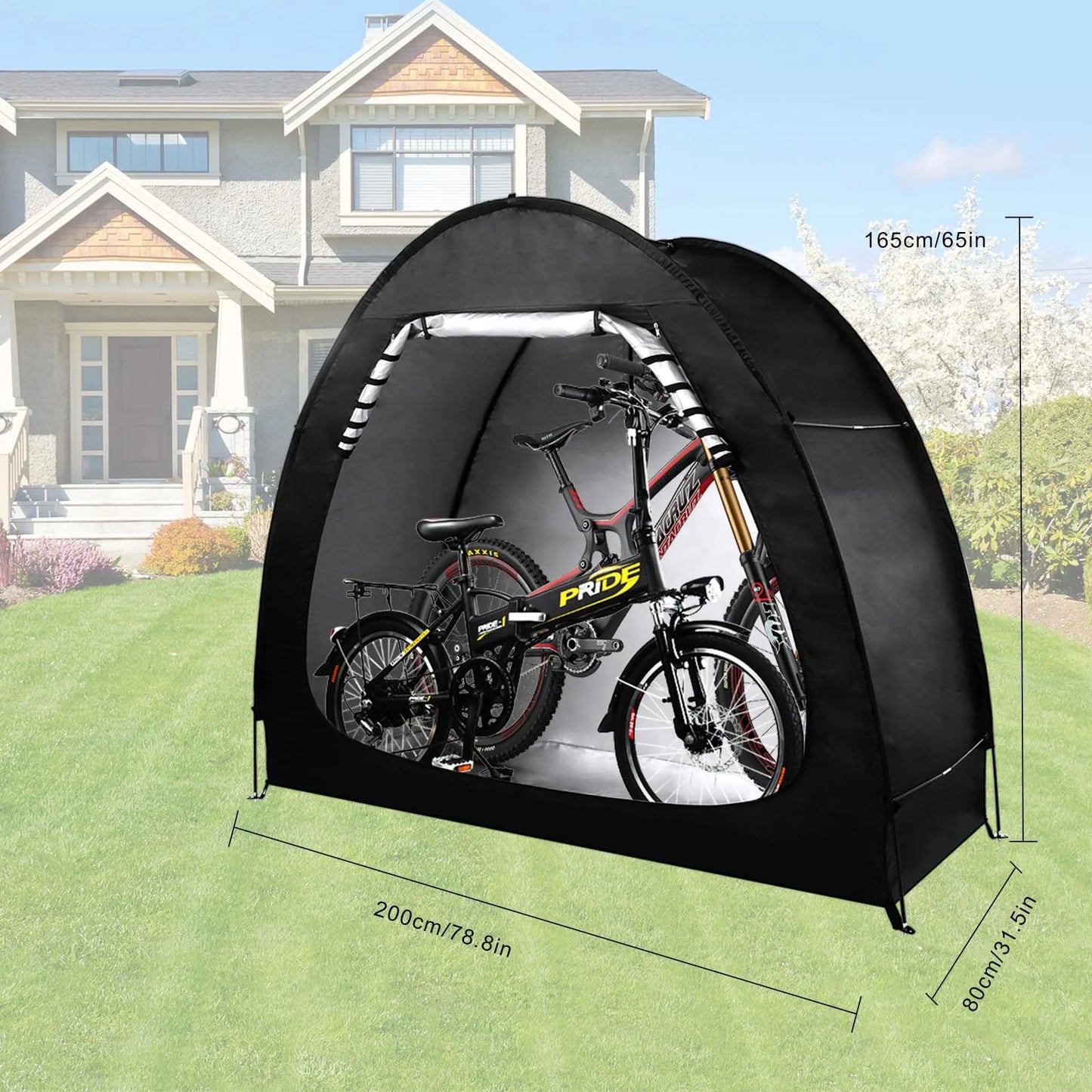 Outdoor Bicycle Tent Shelter Foldable Waterproof Large Storage for Road Bikes