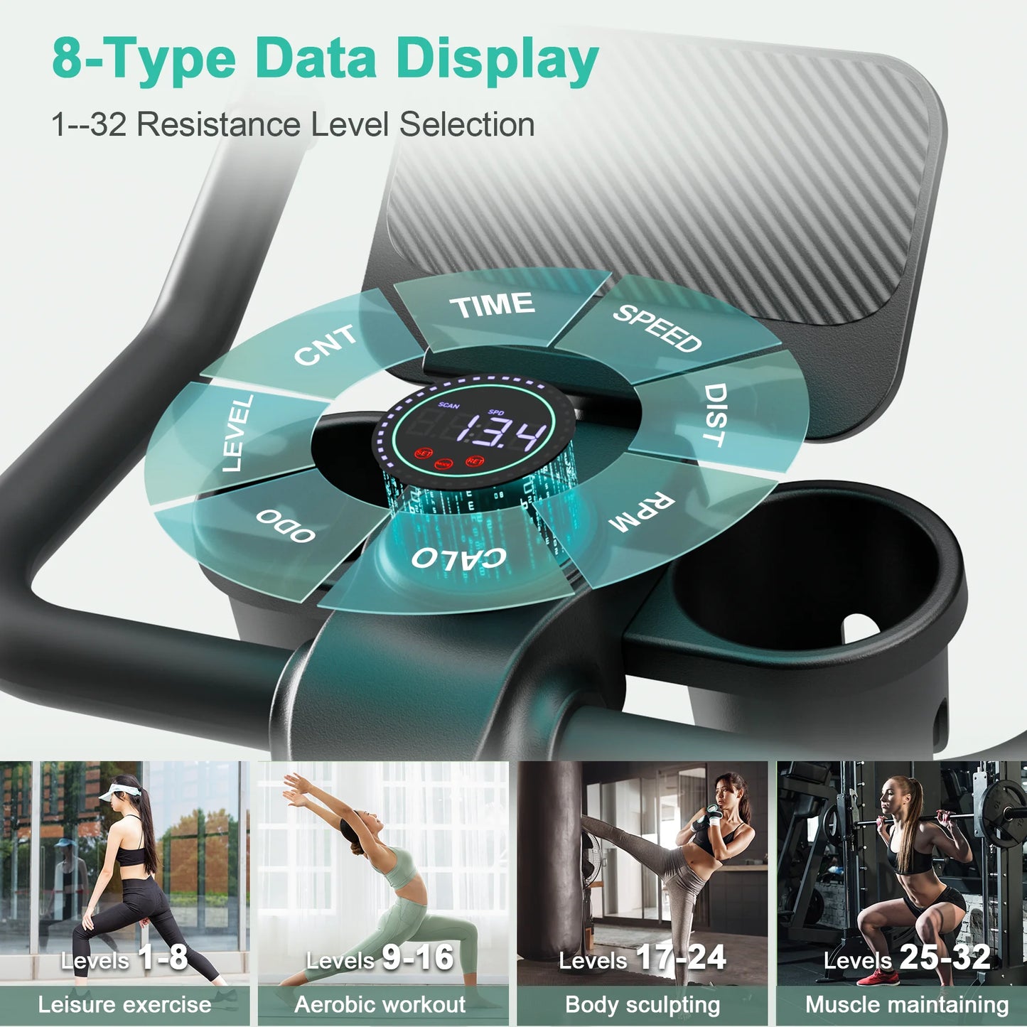Superun Magnetic Resistance Exercise Bike Low Noise