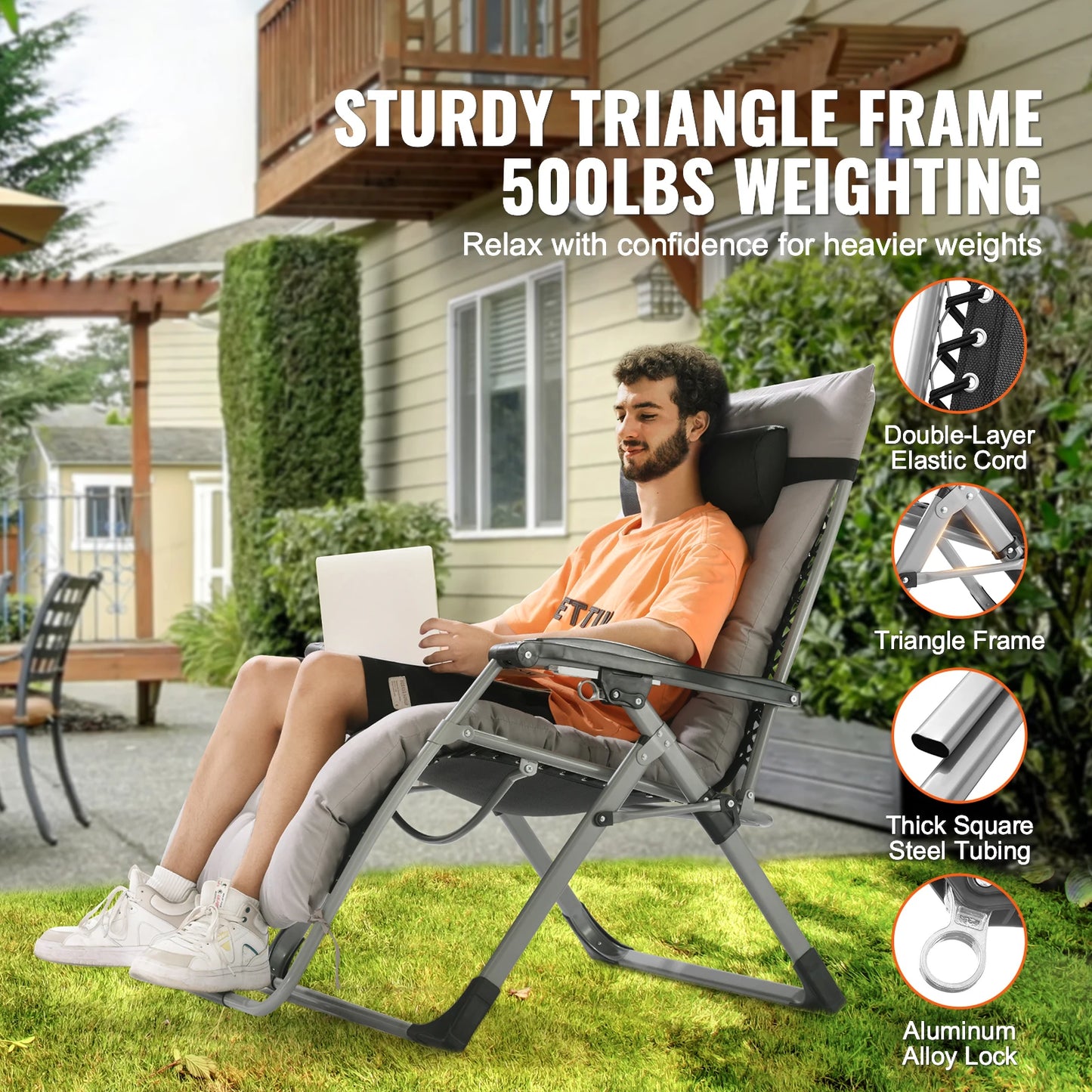 SucceBuy Zero Gravity Chair Recliner With Cupholder